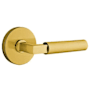 Emtek Hercules Passage Door Lever Set from the Modern Brass Collection with the Concealed Screws Satin Brass