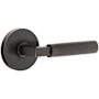 Emtek Knurled Passage Door Lever Set from the SELECT Brass Collection with Concealed Screws Oil Rubbed Bronze