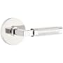 Emtek Knurled Passage Door Lever Set from the SELECT Brass Collection with Concealed Screws Polished Chrome
