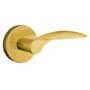 Emtek Mercury Brass Modern Passage Door Leverset with the Concealed Screws Satin Brass