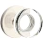 Emtek Modern Disc Crystal Passage Door Knobset with Brass Rosette with Concealed Screws Polished Nickel