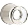 Emtek Modern Disc Crystal Passage Door Knobset with Brass Rosette with Concealed Screws Satin Nickel