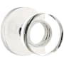 Emtek Modern Disc Crystal Passage Door Knobset with Brass Rosette with Concealed Screws Polished Chrome