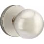 Emtek Orb Brass Modern Passage Door Knobset with the Concealed Screws Satin Nickel