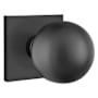 Emtek Orb Brass Modern Passage Door Knobset with the Concealed Screws Flat Black