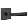 Emtek Sion Passage Door Leverset from the Modern Brass Collection with the Concealed Screws Flat Black