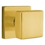 Emtek Square Knob Brass Modern Passage Door Knobset with the Concealed Screws Satin Brass