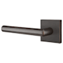 Emtek Stuttgart Passage Door Lever Set with Square Rose and Concealed Screws from the Brass Modern Collection Oil Rubbed Bronze