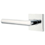 Emtek Stuttgart Passage Door Lever Set with Square Rose and Concealed Screws from the Brass Modern Collection Polished Chrome