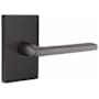 Emtek Helios Passage Door Lever Set with Modern Rectangular Rose and Concealed Screws from the Brass Modern Collection Oil Rubbed Bronze