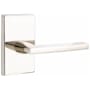 Emtek Helios Passage Door Lever Set with Modern Rectangular Rose and Concealed Screws from the Brass Modern Collection Polished Nickel