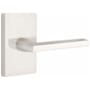 Emtek Helios Passage Door Lever Set with Modern Rectangular Rose and Concealed Screws from the Brass Modern Collection Satin Nickel