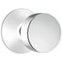 Emtek Round Privacy Door Knob Set with Modern Rose and Concealed Screws from the Brass Modern Collection Polished Chrome