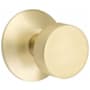 Emtek Round Privacy Door Knob Set with Modern Rose and Concealed Screws from the Brass Modern Collection Satin Brass