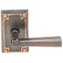 Emtek Arts and Crafts Privacy Door Leverset from the Designer Brass Collection with the Concealed Screws Oil Rubbed Bronze