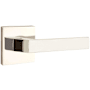 Emtek Breslin Privacy Door Lever Set from Brass Modern Collection with Concealed Screws Polished Nickel