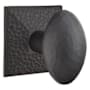 Emtek Hammered Egg Privacy Door Knobset from the Arts and Crafts Collection with the Concealed Screws Flat Black