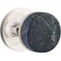 Emtek Green Marble Privacy Door Knob Set with Concealed Screws from the SELECT Collection Polished Nickel