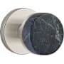 Emtek Green Marble Privacy Door Knob Set with Concealed Screws from the SELECT Collection Satin Nickel