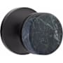 Emtek Green Marble Privacy Door Knob Set with Concealed Screws from the SELECT Collection Flat Black