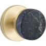 Emtek Green Marble Privacy Door Knob Set with Concealed Screws from the SELECT Collection Satin Brass