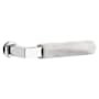 Emtek White Marble Privacy Door Lever Set with Concealed Screws from the SELECT Collection Polished Chrome