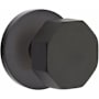 Emtek Octagon Knob Brass Modern Privacy Door Knobset with the Concealed Screws Flat Black