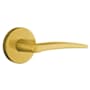 Emtek Poseidon Privacy Lever Set with Concealed Screws from the Brass Modern Collection Satin Brass
