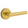 Emtek Stuttgart Brass Modern Privacy Leverset with Concealed Screws Satin Brass