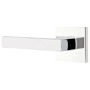 Emtek Dumont Privacy Door Lever Set with Square Rose and Concealed Screws from the Brass Modern Collection Polished Chrome