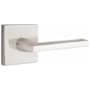 Emtek Helios Privacy Door Lever Set with Square Rose and Concealed Screws from the Brass Modern Collection Satin Nickel