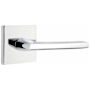 Emtek Helios Privacy Door Lever Set with Square Rose and Concealed Screws from the Brass Modern Collection Polished Chrome