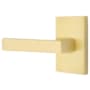 Emtek Dumont Privacy Door Lever Set with Modern Rectangular Rose and Concealed Screws from the Brass Modern Collection Satin Brass
