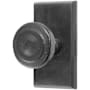 Emtek Butte Sandcast Bronze Passage Door Knobset with the Concealed Screws Flat Black