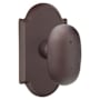 Emtek Sandcast Bronze Egg Passage Door Knobset with the Concealed Screws Deep Burgundy