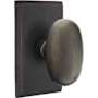 Emtek Sandcast Bronze Egg Passage Door Knobset with the Concealed Screws Medium Bronze