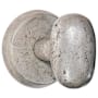 Emtek Sandcast Bronze Egg Passage Door Knobset with the Concealed Screws Silver Patina