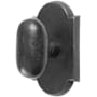 Emtek Sandcast Bronze Egg Passage Door Knobset with the Concealed Screws Flat Black