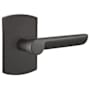 Emtek Aurora Sandcast Bronze Privacy Door Leverset with the Concealed Screws Flat Black