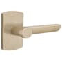 Emtek Aurora Sandcast Bronze Privacy Door Leverset with the Concealed Screws Tumbled White Bronze