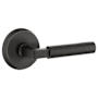 Emtek Bryce Privacy Door Lever Set with Concealed Screws from the Rustic Sandcast Bronze Collection Medium Bronze