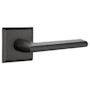 Emtek Lariat Rustic Modern Bronze Privacy Door Lever Set with Concealed Screws Flat Black