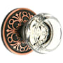 Emtek Georgetown Crystal Passage Door Knob Set with Brass Rosette and Concealed Screws Oil Rubbed Bronze