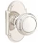 Emtek Norwich Passage Door Knob Set with Type 8 Rose and Concealed Screws from the Classic Brass Collection Polished Nickel