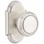 Emtek Norwich Passage Door Knob Set with Type 8 Rose and Concealed Screws from the Classic Brass Collection Satin Nickel
