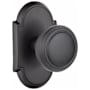 Emtek Norwich Passage Door Knob Set with Type 8 Rose and Concealed Screws from the Classic Brass Collection Flat Black