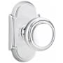 Emtek Norwich Passage Door Knob Set with Type 8 Rose and Concealed Screws from the Classic Brass Collection Polished Chrome