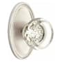 Emtek Georgetown Crystal Passage Door Knob Set with Brass Rosette and Concealed Screws Satin Nickel