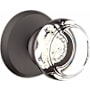 Emtek Georgetown Crystal Passage Door Knob Set with Brass Rosette and Concealed Screws Flat Black