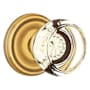 Emtek Georgetown Crystal Passage Door Knob Set with Brass Rosette and Concealed Screws French Antique